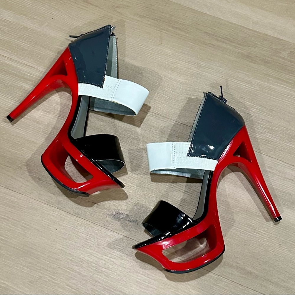 Stylish Red and Black Women's Heels